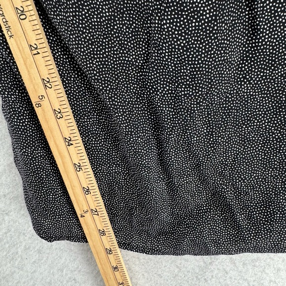 Mododoc Tulip Hem Pants Womens Large Black Dot Pull On Rayon Lightweight New - Picture 5 of 8